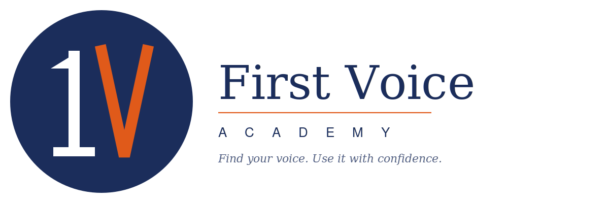 First Voice Academy — Find your voice. Use it with confidence.
