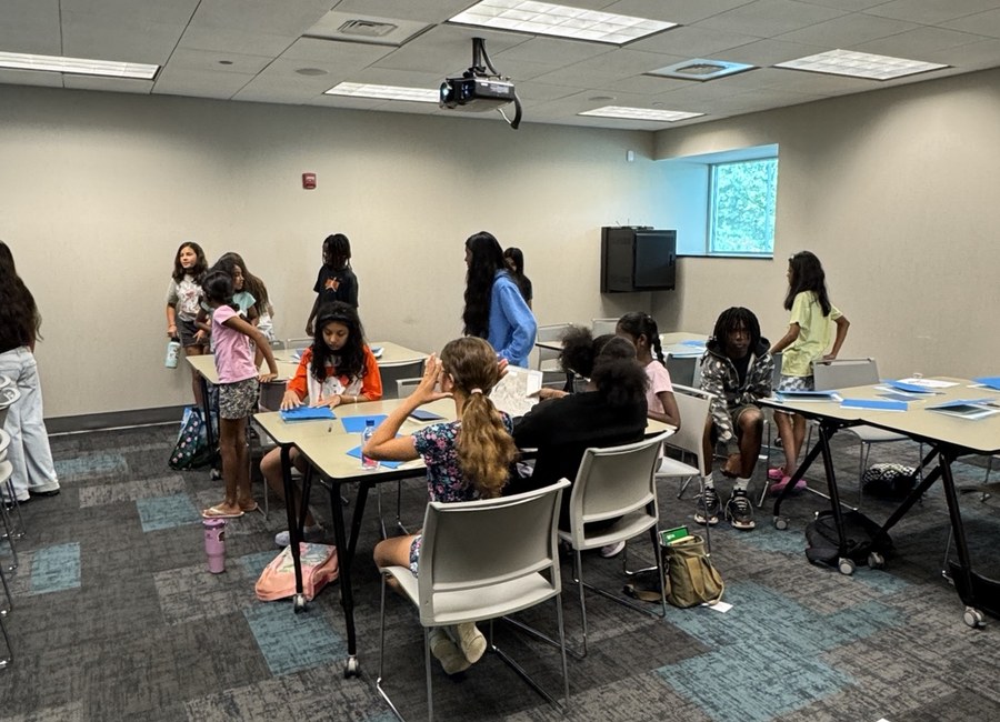 Students working together during a First Voice Academy workshop.